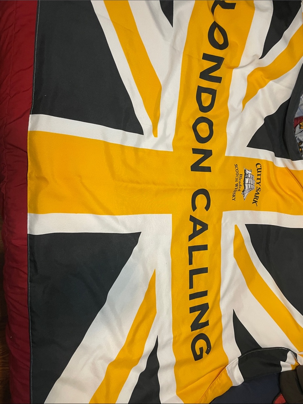 London Calling Yellow & Black Union Flag Throw Blanket